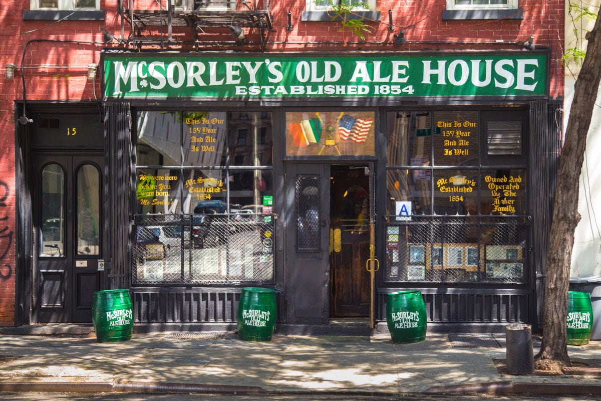 McSorley's Old Ale House, New York Alla scoperta dei birrifici più famosi del mondo